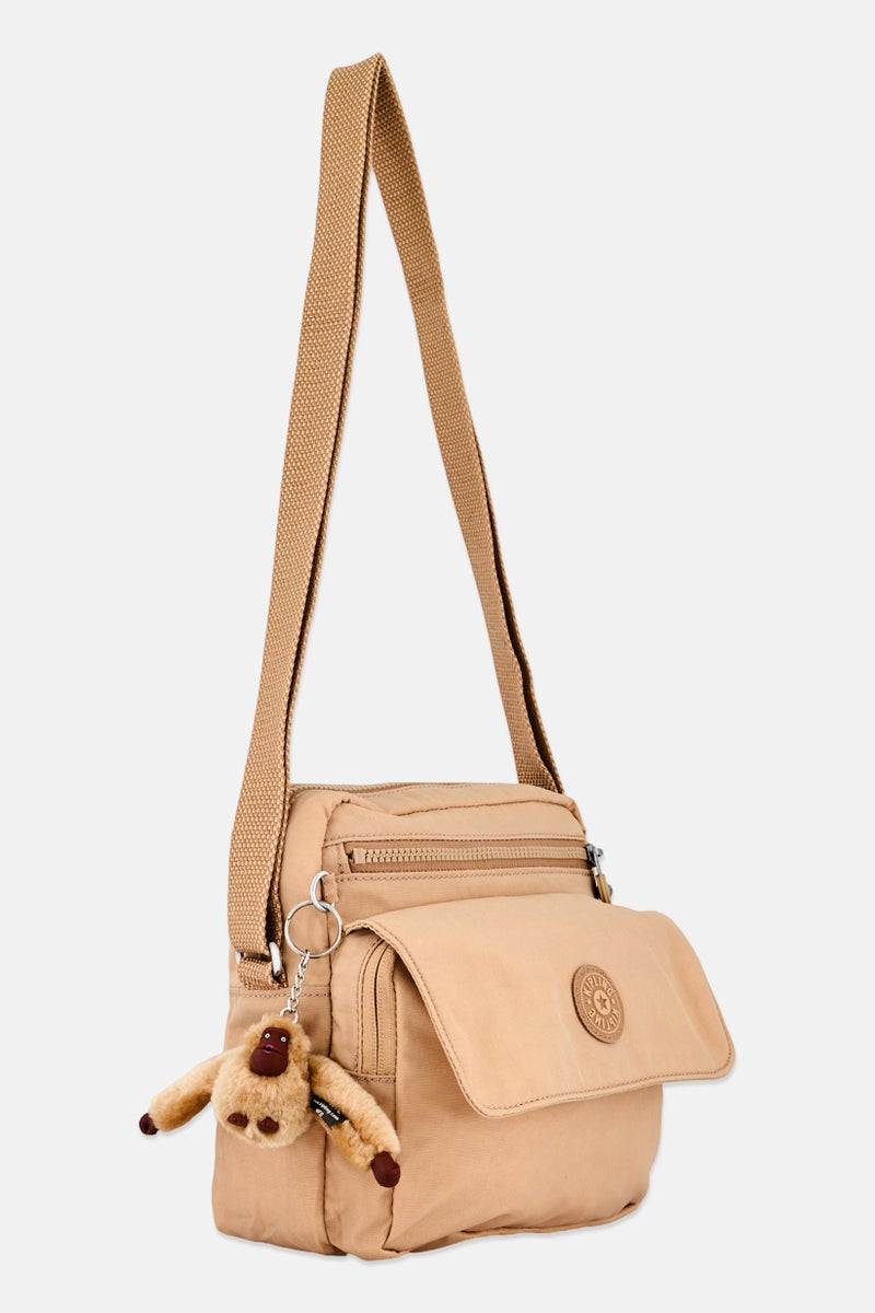 kipling Women Brand Logo  Cross Body Bag, Beige - Image 3